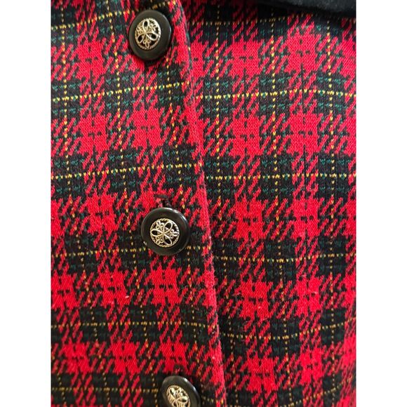 Vintage Blazer Red Plaid & Black Winter Holiday Fun by All That Jazz - Picture 3 of 5